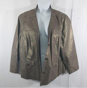 Koret Metallic Gold Blazer, 22W